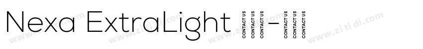 Nexa ExtraLight 超亮体字体转换